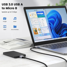 Carica l'immagine nel visualizzatore di Gallery, MOGOOD Cavo Hard Disk Esterno 0.5M USB 3.0 Micro-B per WD Elements Seagate