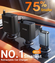 Carica l'immagine nel visualizzatore di Gallery, 3-IN-1 Retrattile Caricatore Auto【Ricarica rapida】12V/24V Adattatore USB C
