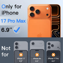 Carica l'immagine nel visualizzatore di Gallery, JETech 3D 9H+ Pellicola Protettiva Privacy per iPhone 17 Pro Max, 2 Pezzi