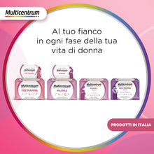 Carica l'immagine nel visualizzatore di Gallery, Multicentrum Pre-Mamma Integratore Multivitaminico Completo, 30 Compresse