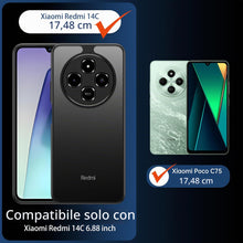 Carica l'immagine nel visualizzatore di Gallery, FLLAO Opaca Cover for Xiaomi Redmi 14C / Poco C75 con 2 Tempered Glass