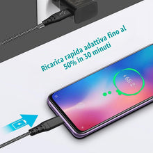 Carica l'immagine nel visualizzatore di Gallery, Mijun Caricabatterie con Cavo USB C Nylon 2M Per Galaxy Telefono Tablet