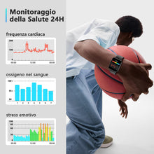 Carica l'immagine nel visualizzatore di Gallery, Blackview Smartwatch Uomo Donna, Effettua e Rispondi alle Chiamate,1,85'' Orologio Intelligente Fitness,Cardiofrequenzim