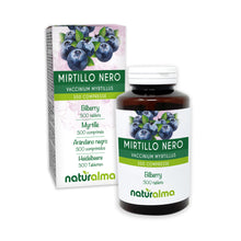 Carica l'immagine nel visualizzatore di Gallery, Mirtillo nero (Vaccinium myrtillus) foglie e frutti Naturalma - 150 g - 300 compresse - Integratore alimentare - Natural