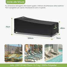 Carica l'immagine nel visualizzatore di Gallery, AWNIC Copri Sdraio da Giardino con Prese D'aria Resistente allo Strappo, Copertura Sdraio da Esternoo, Copri Lettino da 