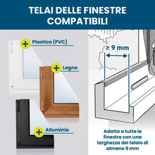 Carica l'immagine nel visualizzatore di Gallery, Hoberg Zanzariera con innovativo fissaggio magnetico | Zanzariera tagliabile individualmente fino a 150 x 130 cm, senza 