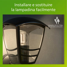 Carica l'immagine nel visualizzatore di Gallery, PHILIPS Creek Applique LED da esterno, Alluminio, Nero
