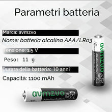 Carica l'immagine nel visualizzatore di Gallery, Batterie AAA 12 Pezzi, Batterie LR03 1,5V, Potenza Duratura, Potente, Alcalina, Può Essere Utilizzata per Giocattoli, Sv