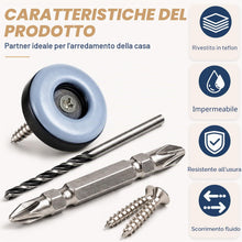 Carica l'immagine nel visualizzatore di Gallery, 40 Pezzi Piedini per Mobili in Teflon, Feltrini per Mobili Pesanti Ø 19 Mm con 40 Viti in Acciaio Inox e 2 Punte, Tondo 