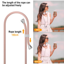 Carica l'immagine nel visualizzatore di Gallery, XTCASE Cover Trasparente per iPhone 15 con Cordino, Oro Rosa