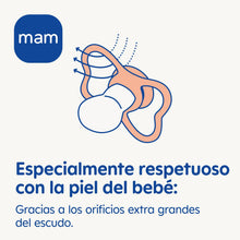 Carica l'immagine nel visualizzatore di Gallery, MAM Ciuccio con scudo ventilato, si illumina al buio, 2-6 mesi, tettarella extra sottile e flessibile di facile accettaz