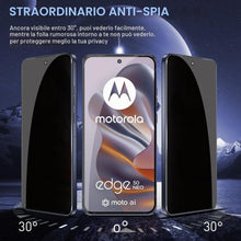 Carica l'immagine nel visualizzatore di Gallery, Holilo Anti Spy Vetro Temperato per Motorola Moto Edge 50 Neo/Edge 60 Neo Privacy Pellicola Protettiva, 2 Pezzi Pellicol