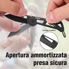 Carica l'immagine nel visualizzatore di Gallery, FLISSA Coltellino Tascabile Mini Nero, 6,5cm Coltello Pieghevole EDC