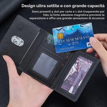 Carica l'immagine nel visualizzatore di Gallery, Portafoglio Magnetico per Telefono in Pelle Elegante Porta Carte di Credito per Smartphone Accessorio Moderno per Uomini