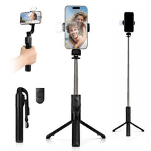 Carica l'immagine nel visualizzatore di Gallery, Bastone Selfie con Treppiede Smartphone Bluetooth, Selfie Stick Estensibile 20-103 cm, Rotazione 360°, Supporto Telefono