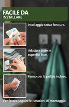 Carica l'immagine nel visualizzatore di Gallery, 4smile Ganci Adesivi, 6 pezzi Appendi Accappatoio Bagno, Acciaio inox, Porta Asciugamani Autoadesivo, Argento
