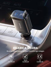 Carica l'immagine nel visualizzatore di Gallery, Lamicall 4-IN-1 Caricatore Auto USB C, 87W Caricatore Accendisigari 12V/24V