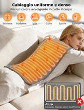Carica l'immagine nel visualizzatore di Gallery, Termoforo Elettrico 60x30cm – 9 Livelli Di Temperatura, 4 Timer