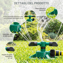 Carica l'immagine nel visualizzatore di Gallery, 2Pz Irrigatore da Giardino, Irrigatore Rotante a 360° con 3 Bracci
