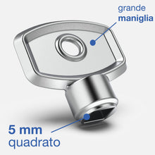 Carica l'immagine nel visualizzatore di Gallery, VARIOSAN Chiave di sfiato per radiatori 13965, 4 pezzi, 5 mm, universale per ogni sistema di riscaldamento