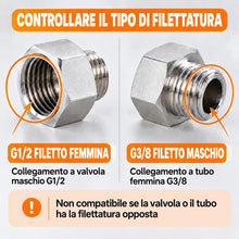 Carica l'immagine nel visualizzatore di Gallery, Ibergrif M91501 Adattatore G3/8 a G1/2, Riduttore Filettato