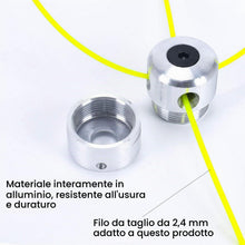 Carica l'immagine nel visualizzatore di Gallery, Testina Decespugliatore Universal Alluminio con 4 Nylon Filo Trimmer Head Accessori per Stringa di Alluminio Testa di Er
