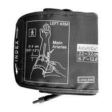 Carica l'immagine nel visualizzatore di Gallery, Misuratori pressione elettrici,Un bracciale nero per la misurazione della pressione sanguigna, regolabile da 22 a 32 cm