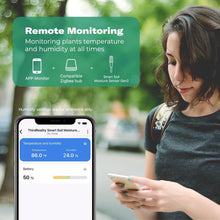 Carica l'immagine nel visualizzatore di Gallery, THIRDREALITY Smart Soil Moisture Sensor Gen2, Zigbee hub Needed, Enhanced Signal Stability, Capacitive Moisture Monitori