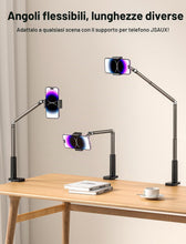 Carica l'immagine nel visualizzatore di Gallery, JSAUX Supporto per telefono per scrivania e letto, supporto flessibile per telefono universale 360 pigro lungo braccio m