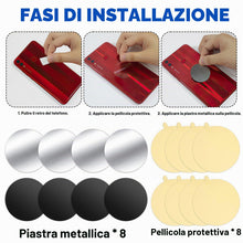 Carica l'immagine nel visualizzatore di Gallery, Wukong 8 piastre metalliche autoadesive in metallo, per auto, magneti, supporto per cellulare, piastra in metallo, set a