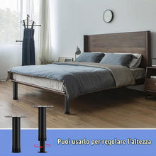 Carica l'immagine nel visualizzatore di Gallery, 4 Pezzi Piedini per Letto in Metallo Piedi Letto Regolabili in Altezza 18-30 cm Piedi per Rete a Doghe Piedini per Mobil