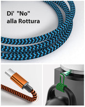 Carica l'immagine nel visualizzatore di Gallery, Cavo USB C, Cavo USB Type-C 2Metri 3Pezzi Caricabatterie Cavetto Ricarica Rapida Filo Caricatore Carica per Samsung S21 