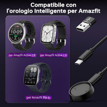 Carica l'immagine nel visualizzatore di Gallery, Cavo Caricatore USB C per Amazfit Active 2/Bip 6, 2 Unità