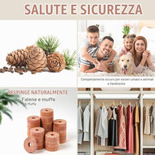 Carica l'immagine nel visualizzatore di Gallery, Adiwo anelli in legno di cedro, protezione antitarme naturale in legno di cedro, protezione antitarme nell'armadio, bust