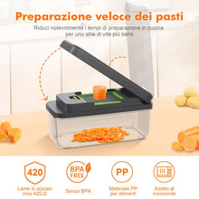 Carica l'immagine nel visualizzatore di Gallery, Ibergrif M524-7 Taglia Verdure, Mandolina 7 in 1 Multifunzione
