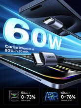 Carica l'immagine nel visualizzatore di Gallery, UGREEN Cavo USB C 60W Ricarica Rapida PD3.0 Nylon Intrecciato (1M)