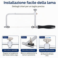 Carica l'immagine nel visualizzatore di Gallery, Cnmade, sega per gioielleria professionale con telaio regolabile e 144 lame, kit per la creazione di gioielli