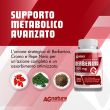 Carica l'immagine nel visualizzatore di Gallery, Berberina 1000mg Pura Alto Dosaggio 210 Capsule Vegetali - Berberina HCL Forte al 97% Cromo e Pepe Nero Altamente Biodis
