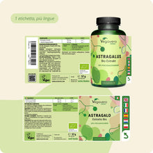 Carica l'immagine nel visualizzatore di Gallery, ASTRAGALO BIO Vegavero® | 5600 mg | Titolato in Polisaccaridi | ADATTOGENO per DIFESE IMMUNITARIE | 120 capsule | Vegan