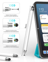 Carica l'immagine nel visualizzatore di Gallery, MEKO Penna Touchscreen Magnetico 3 in 1 Penna per Tablet con Punte in Fibra, Gomma e Disco, compatibile con tablet/telef