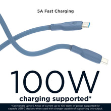 Carica l'immagine nel visualizzatore di Gallery, Motorola Cavo di Ricarica USB-C a USB-C 2m 100W TurboPower Silicone Blu