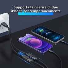Carica l'immagine nel visualizzatore di Gallery, ANDTOBO Cavo Sdoppiatore USB, Cavo Doppio USB Maschio Femmina Y Splitter Per PC/iPhones/Dischi Rigidi Esterni - Nero