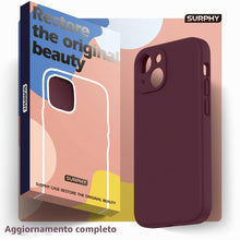 Carica l'immagine nel visualizzatore di Gallery, SURPHY Cover per iPhone 13 con Vetro Temperato (6,1"),Prugna