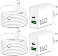 Carica l'immagine nel visualizzatore di Gallery, 40W 2-Porto USB C Caricatore per iPhone 18 Duo 17 16 15 Pro Max Air 17e