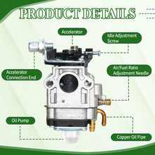 Carica l'immagine nel visualizzatore di Gallery, Kit Carburatore per Decespugliatore 52cc 49cc 43cc, Completo Ricambi Motore