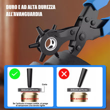 Carica l'immagine nel visualizzatore di Gallery, Buca Cinture, [Versione Avanzata-Righello con Scala] Diyife Pinza Buchi Cintura, Buca Cinture Pelle, Testa Girevole con 