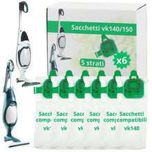 Carica l'immagine nel visualizzatore di Gallery, NAMAI - Set di 6 Sacchetti Compatibili con Folletto VK140 e VK150