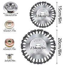 Carica l'immagine nel visualizzatore di Gallery, 2 Pezzi Testina Decespugliatore, 25.4mm Spazzola per Erbacce con 4 Accessori, Spazzola per Decespugliatore per la Pulizi