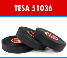 Carica l'immagine nel visualizzatore di Gallery, Dpm tapes - tesa 51036 Nastro Telato Nero per Cablaggi Auto e Moto, Tessuto PET Resistente ad Abrasione e Alte Temperatu