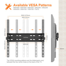 Carica l'immagine nel visualizzatore di Gallery, GRIFEMA GB1004-2 Supporto TV Parete Inclinabile, Ultra Sottile Staffa TV per Molti Televisori da 26-65 Pollici a LED, LC